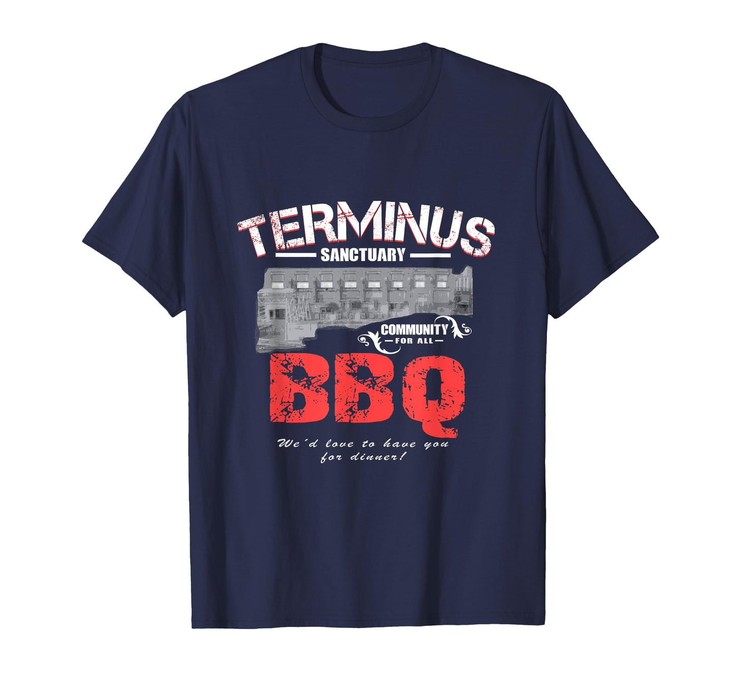 Go Out Adult Terminus BBQ Funny Zombie Apocalypse T-Shirt