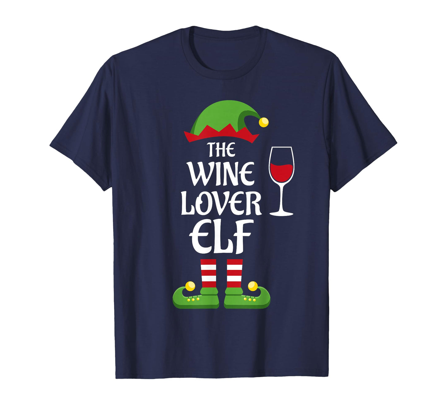 Wine Lover Elf Family Matching Group Christmas T-Shirt