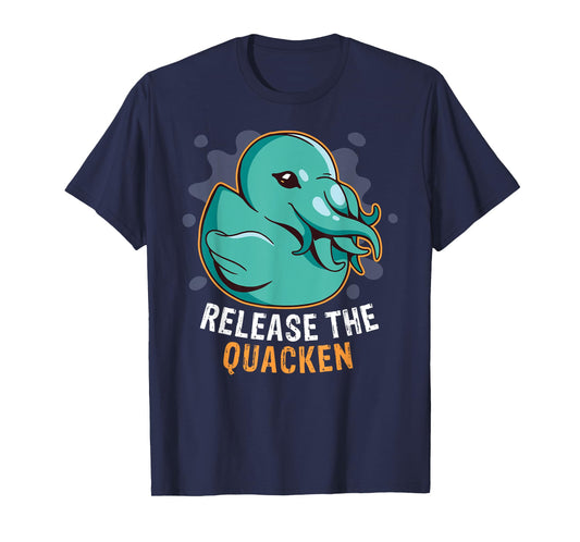 Release the Quacken a Funny Kraken Duck T-Shirt
