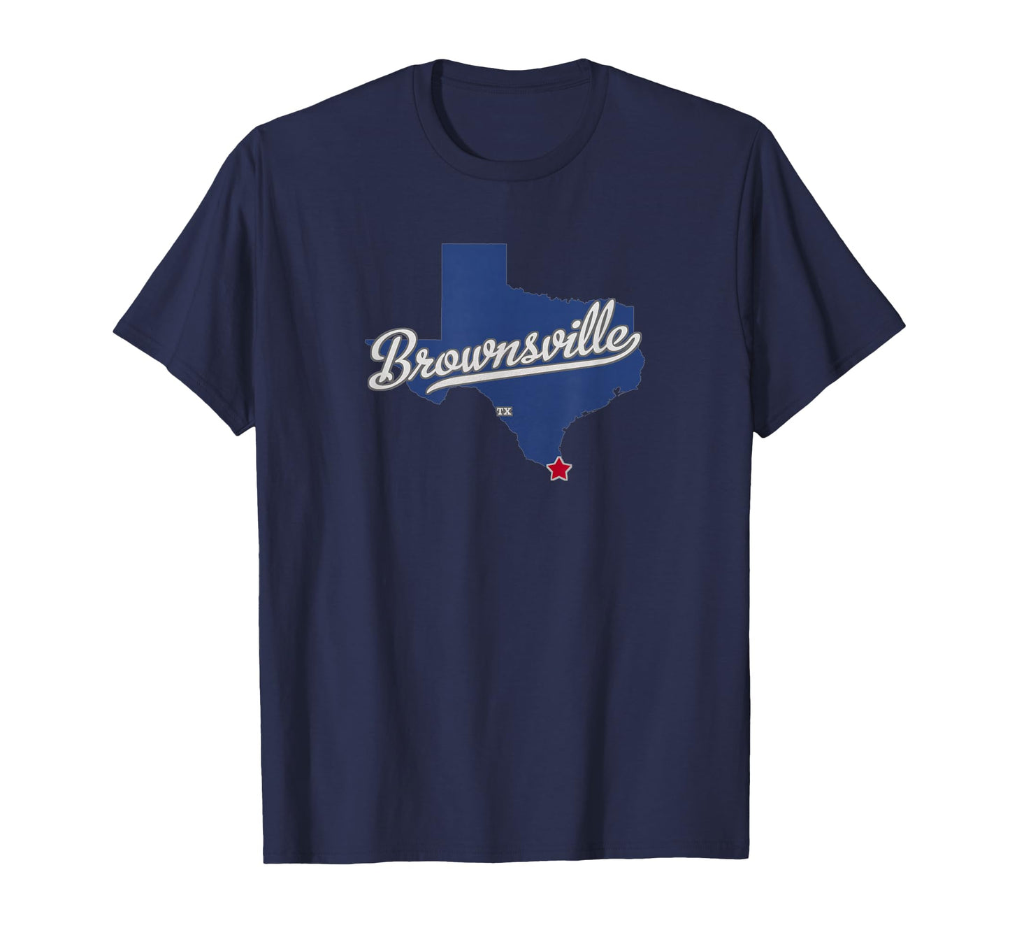 Brownsville Texas TX Map T-Shirt