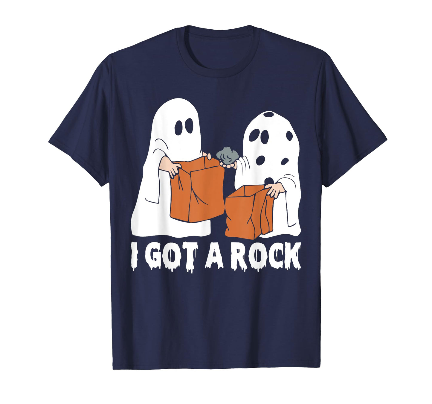 Funny Ghost Halloween Costume I Got A Rock Scary Ghost T-Shirt