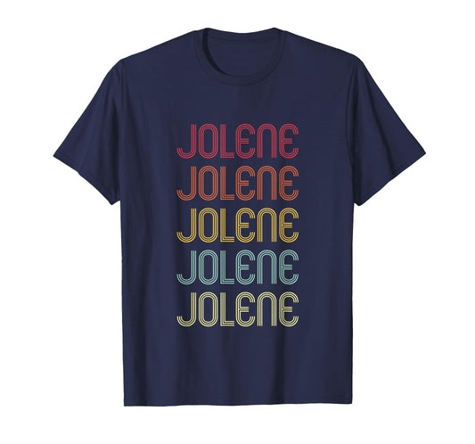 Jolene Retro Wordmark Pattern Vintage Personalized 70s T-Shirt
