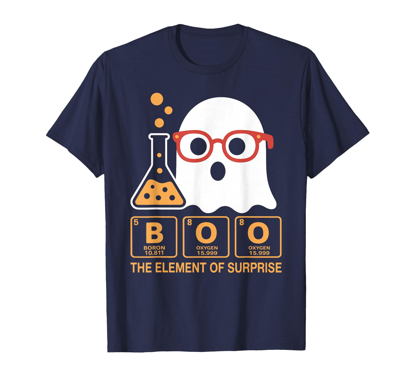 Chemistry Boo The Element of Surprise Cute Chemist Halloween T-Shirt