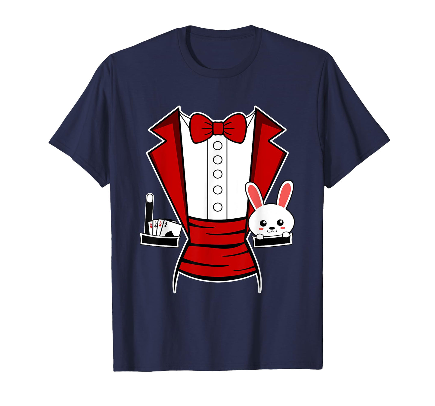 Kids Adult Halloween Magician Costume Tuxedo Magic Show Men T-Shirt
