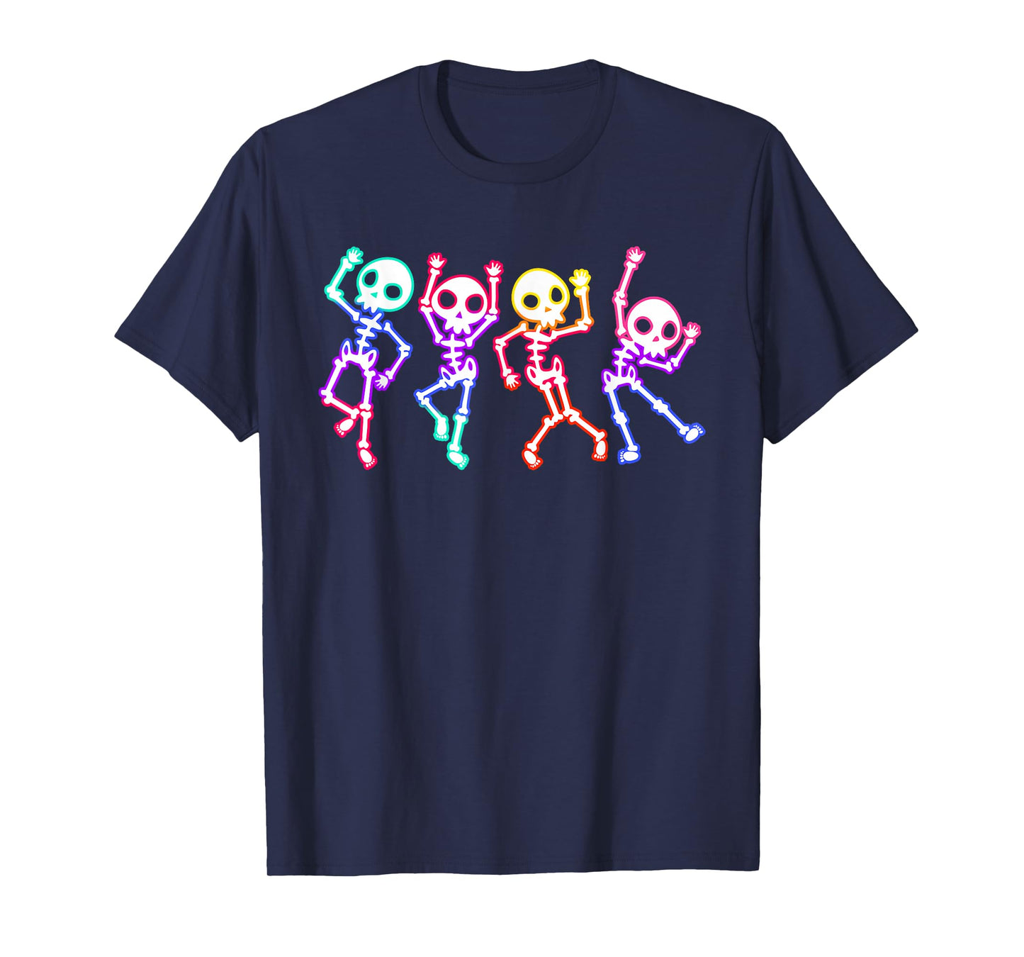 Glow in The Halloween Night Skeleton Funny Dancing Skeleton T-Shirt