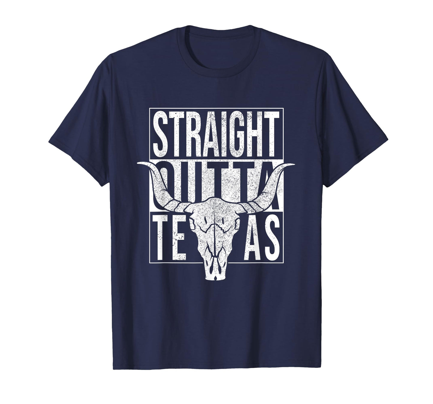 Straight Outta Texas Longhorn Cowboy and Rodeo T-Shirt
