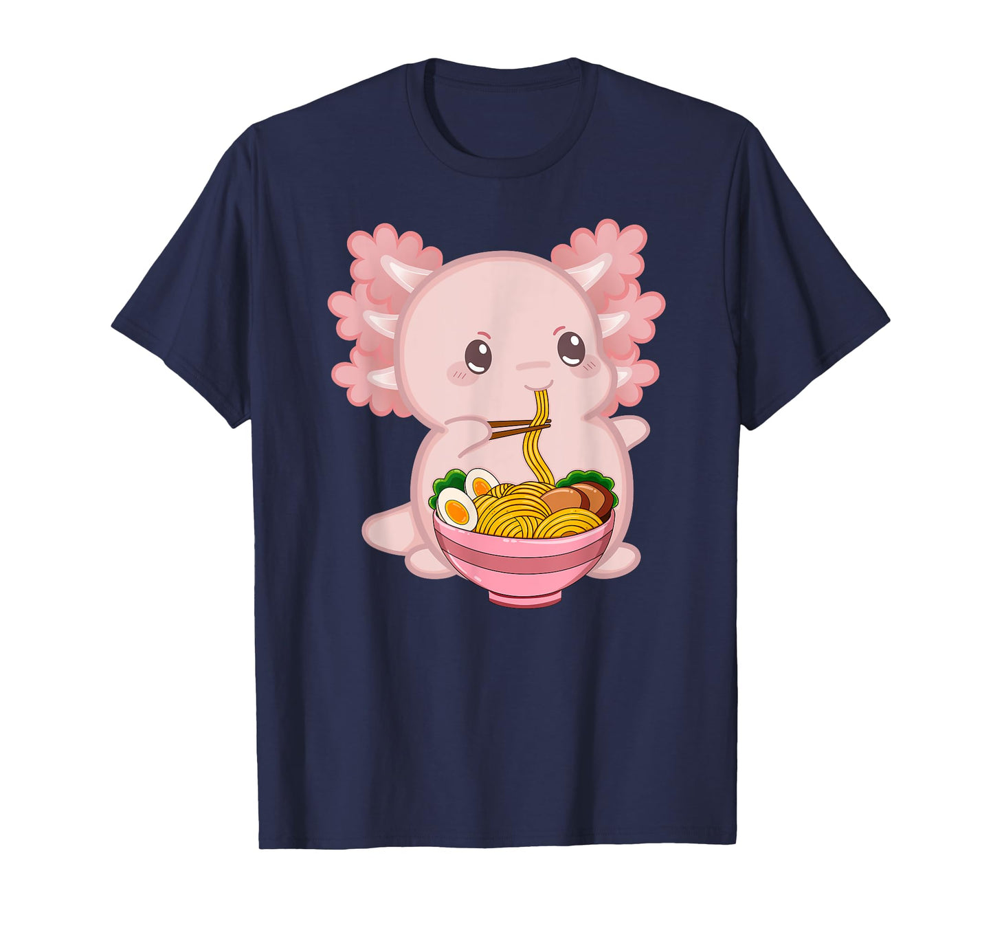 Cute Anime Merch & Kawaii Stuff For Girls Or Kids Kawaii Axolotl Ramen Noodles Teen Girls Kids Japanese Anime T-Shirt