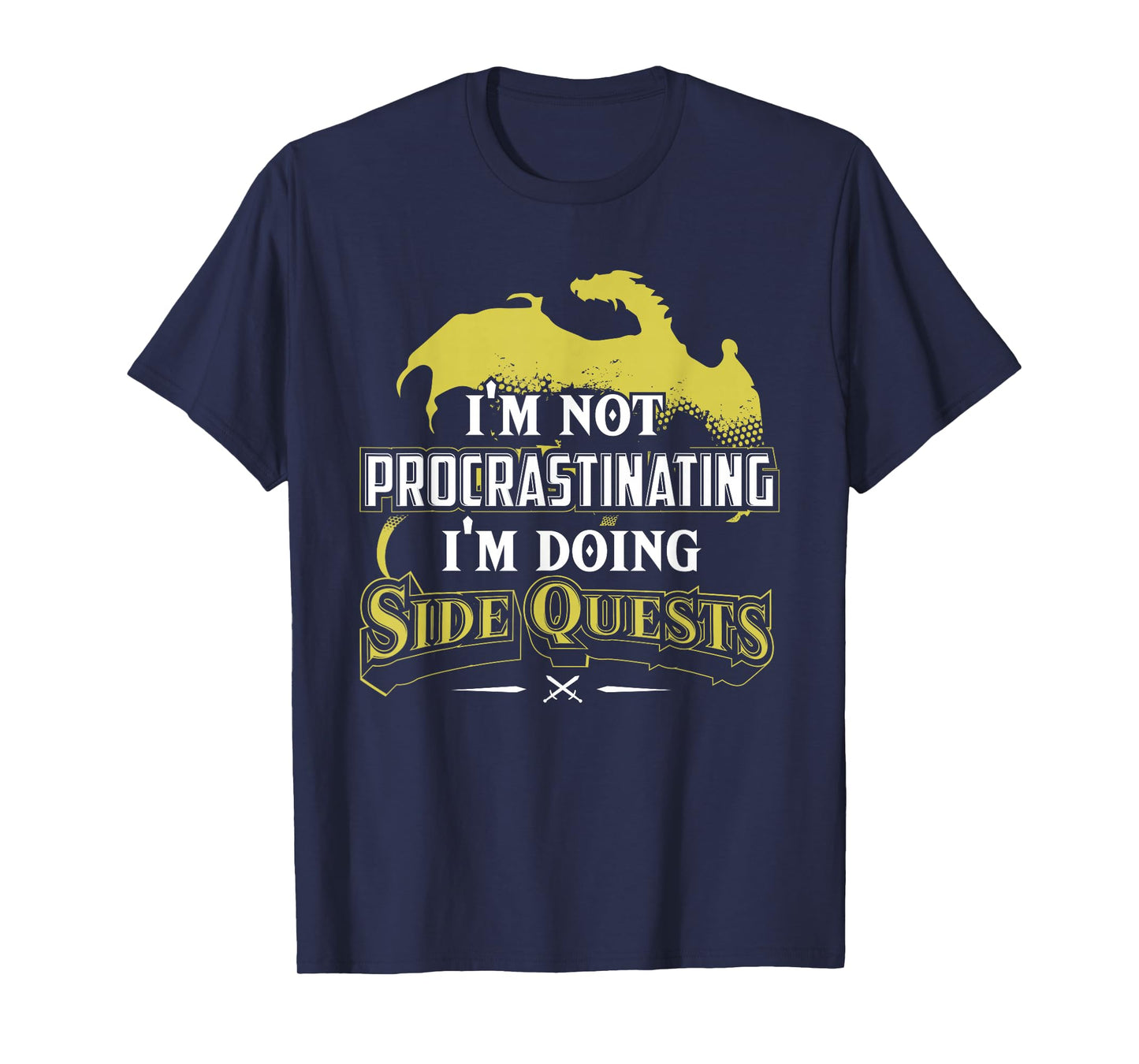 RPG Gamer T-Shirt: I'm Doing Side Quests - Casual Crew Neck, Short Sleeve, Adult Polyester Tee (Black)