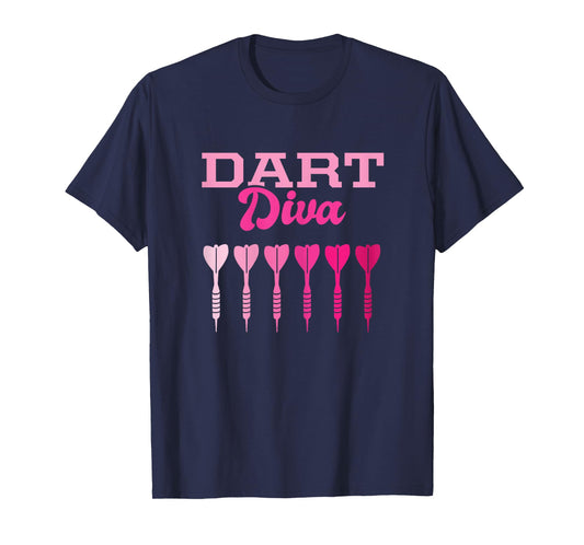 Dart Diva Dart Player Arrow Funny Dart For Women T-Shirt
