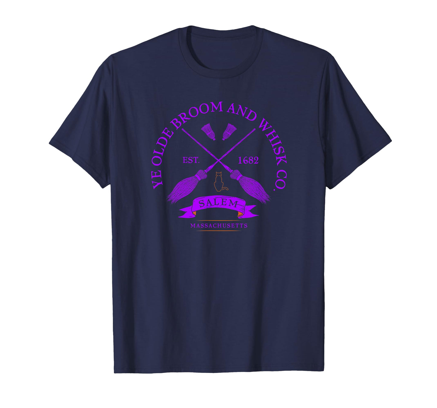 Ye Olde Broom Co - Salem Mass. Est. 1682 Halloween T-Shirt
