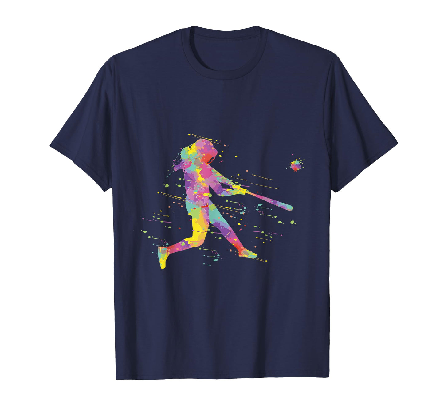 Classic Softball Girl T-Shirt - Black, Polyester & Cotton, Short Sleeve, Letter Print
