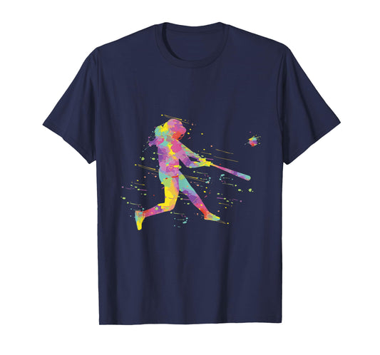 Classic Softball Girl T-Shirt - Black, Polyester & Cotton, Short Sleeve, Letter Print