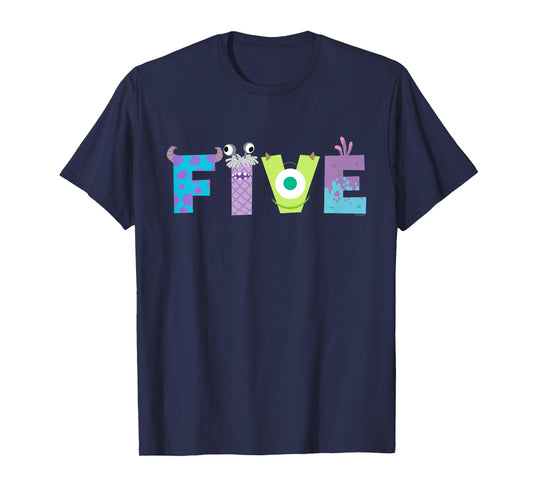 Disney & Pixar's Monsters, Inc. Numbers 5th Fifth Birthday T-Shirt