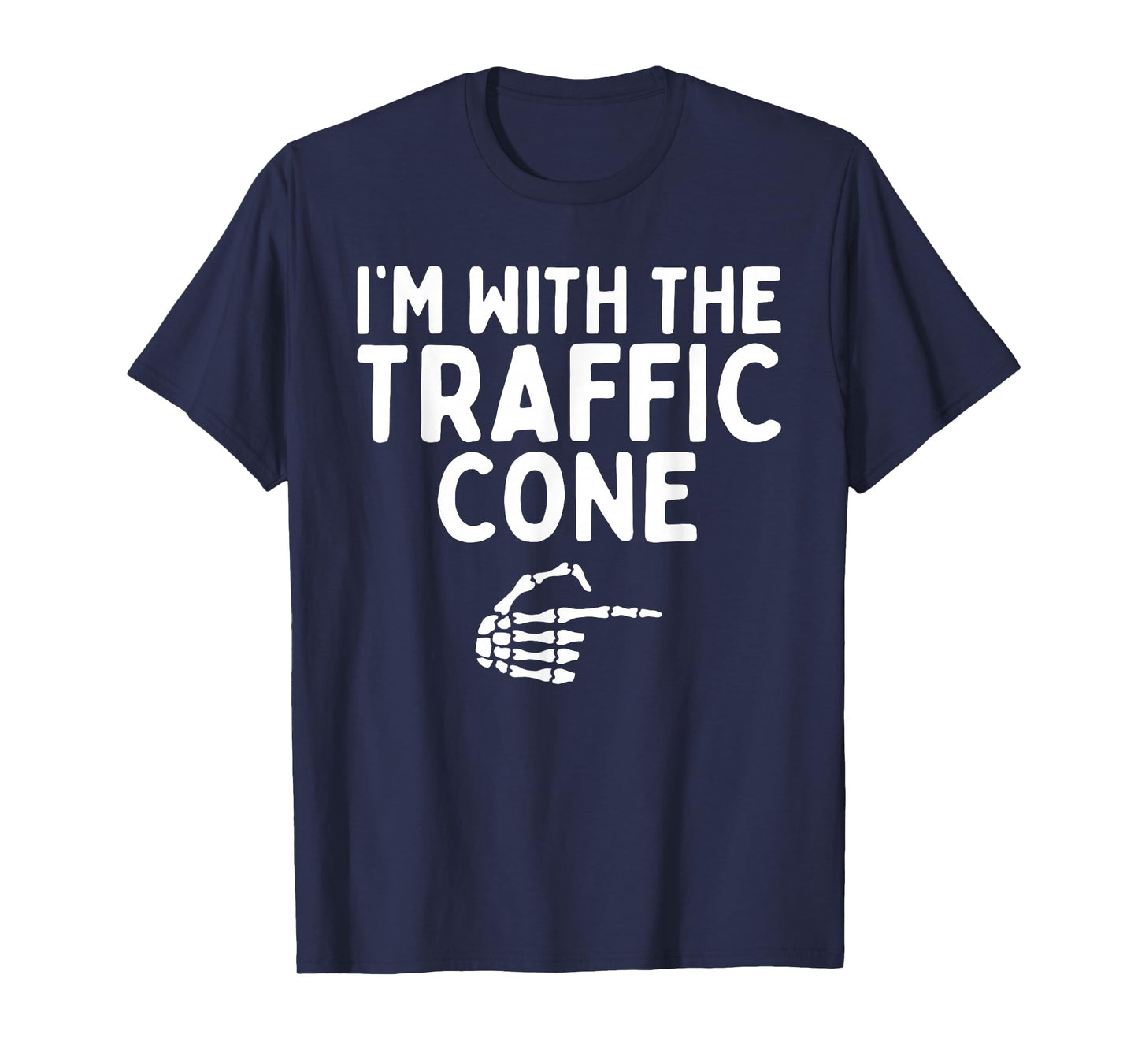 I'm With The Traffic Cone Halloween Costume Matching Couples T-Shirt