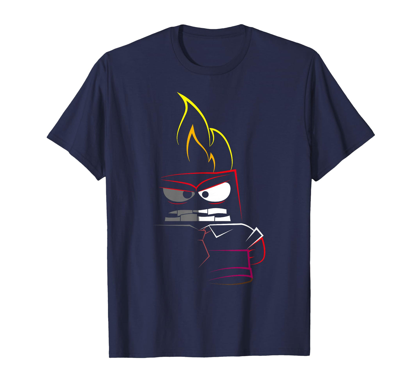 Disney Pixar Inside Out Fired Up Anger Outline Faded T-Shirt