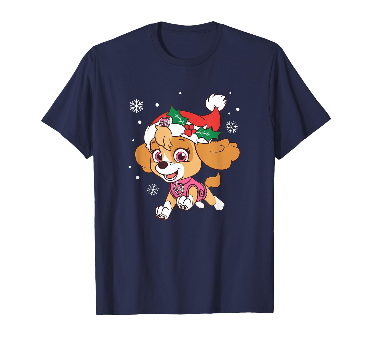 Paw Patrol Skye Christmas Hat Snowflake T-Shirt