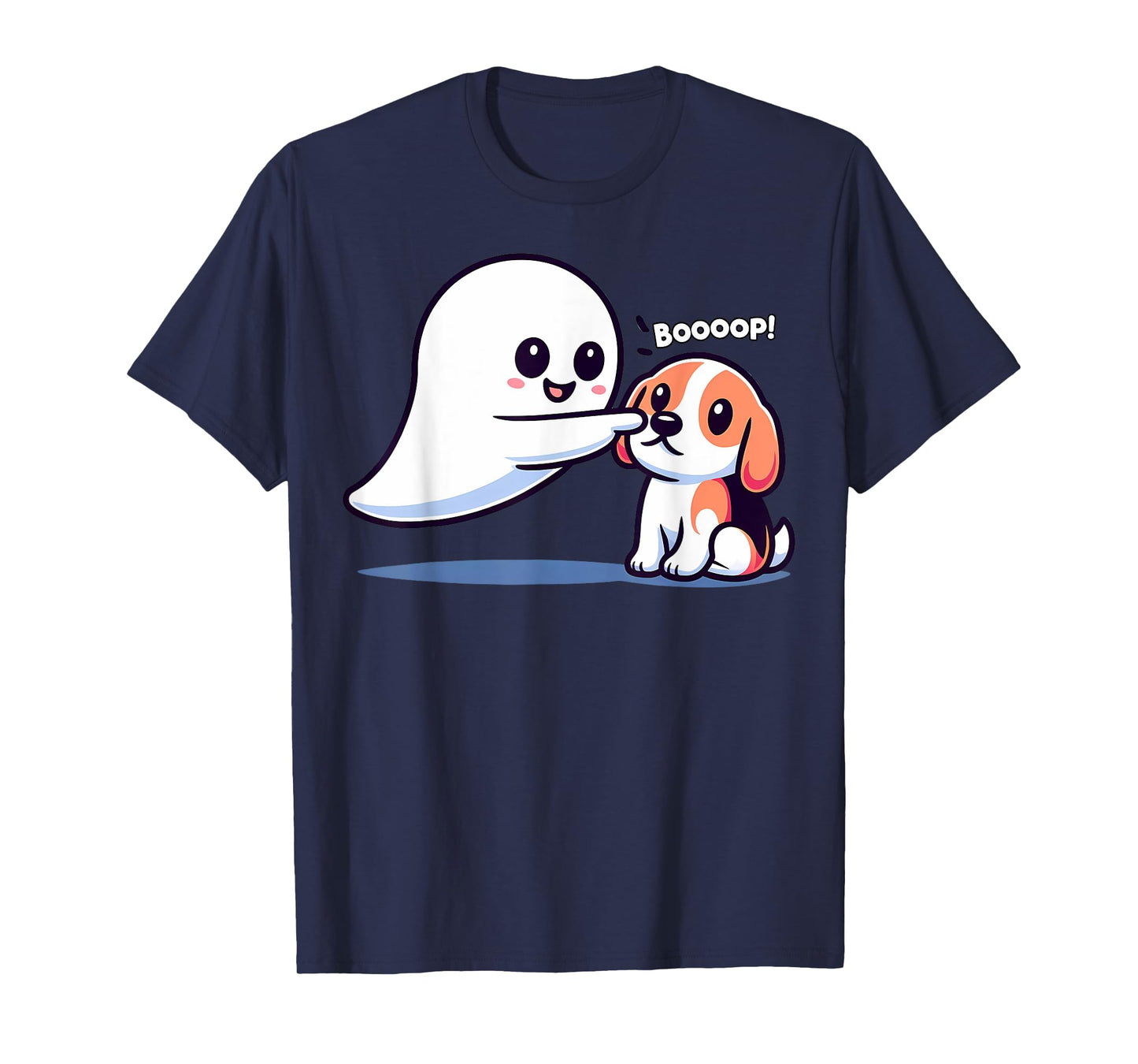 Funny Halloween Ghost Beagle Dog Boop Silly Puppy Humor T-Shirt for Men Women Kids