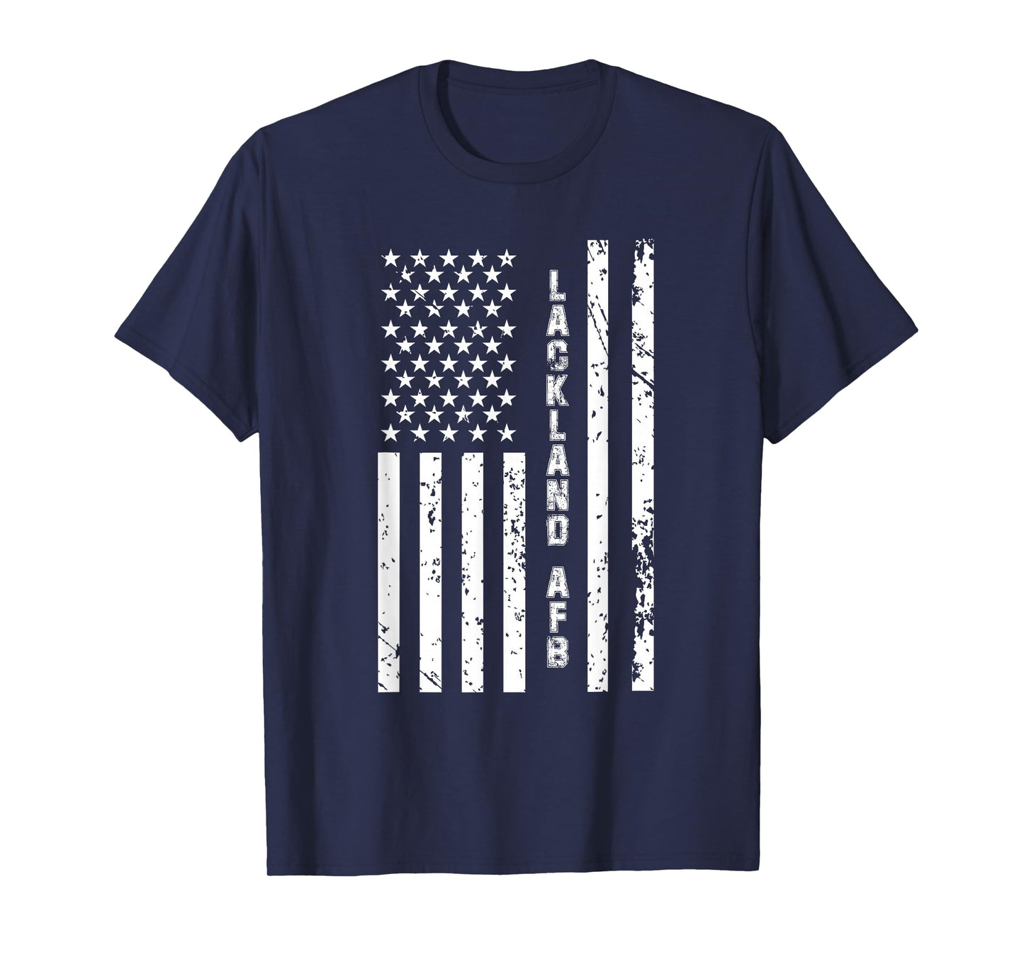 Lackland AFB United States Distressed US Flag T-Shirt