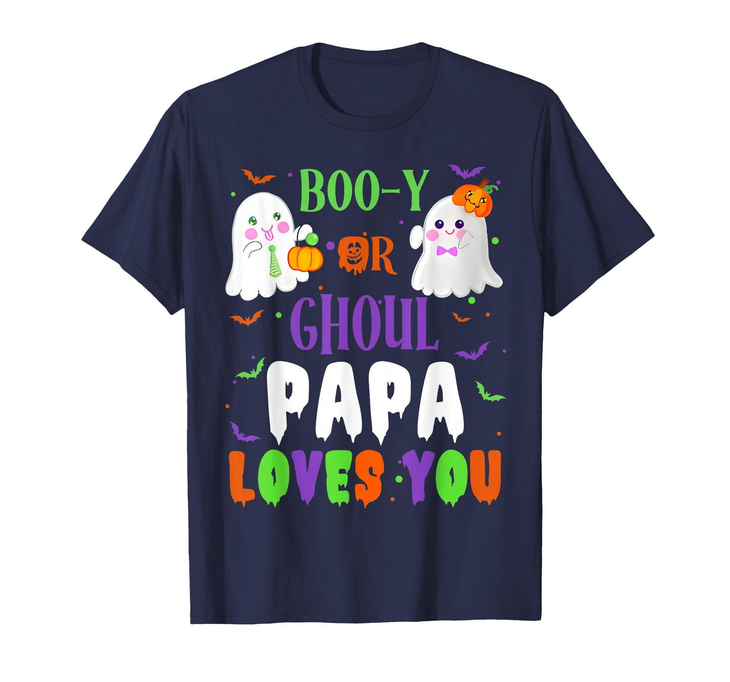 Boo-y Or Ghoul Papa Loves You Boo Halloween Baby Gender T-Shirt