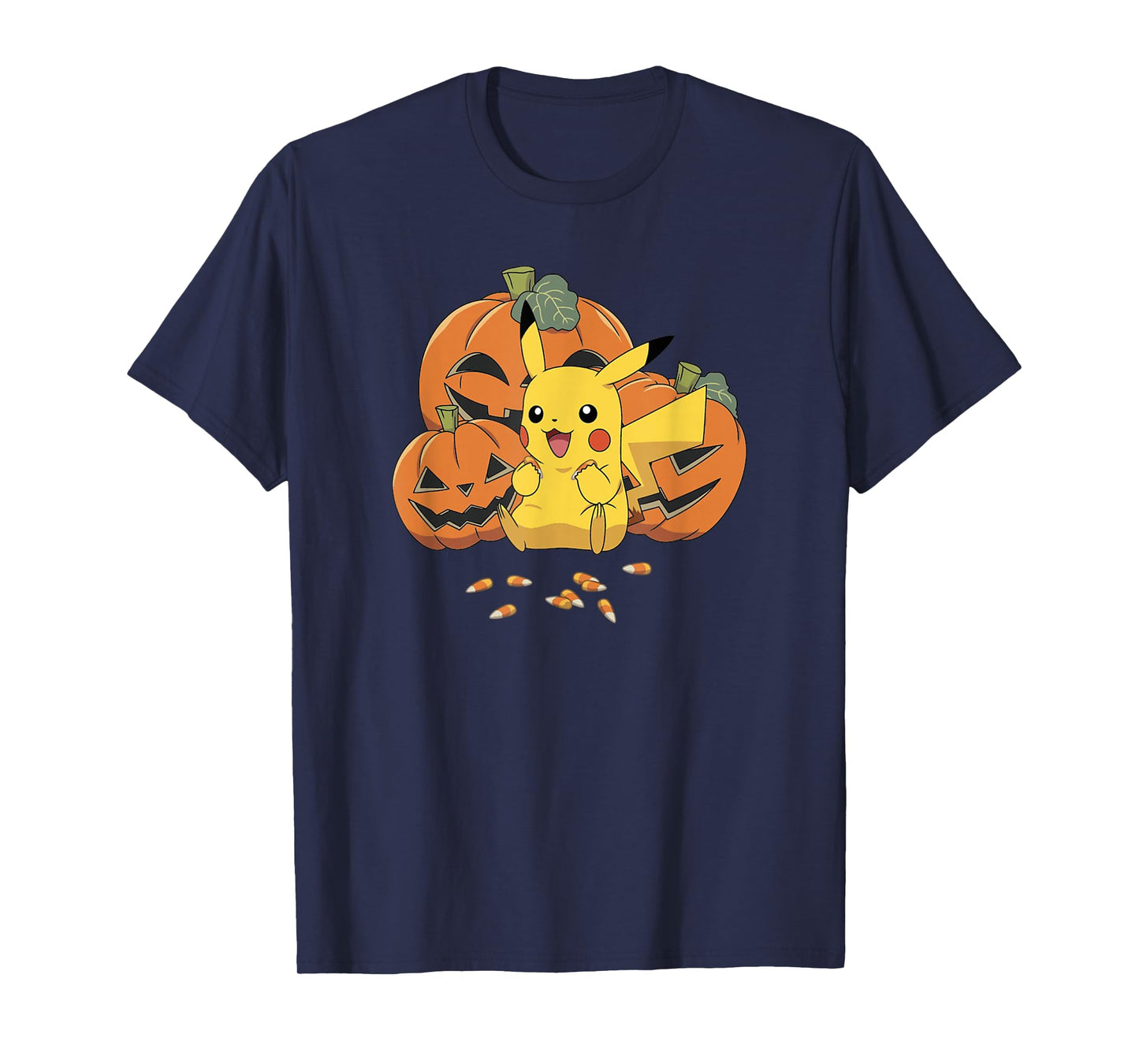 Pokémon Halloween Pikachu Cute Pumpkin Candy Corn T-Shirt