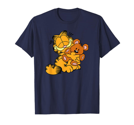 Garfield Hugging Pooky Cartoon Cat T-Shirt