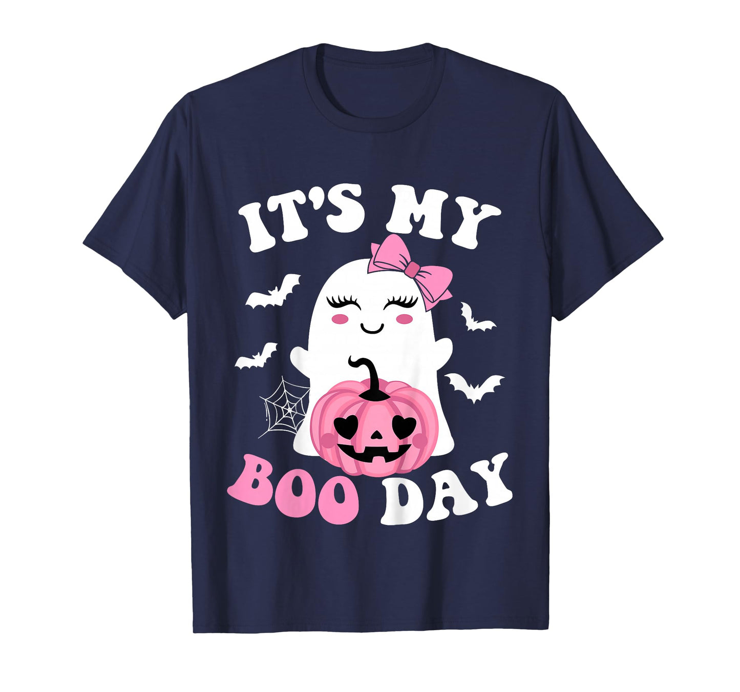 Kids Its My Boo Day Cute Halloween Birthday Toddler Girls Ghost T-Shirt