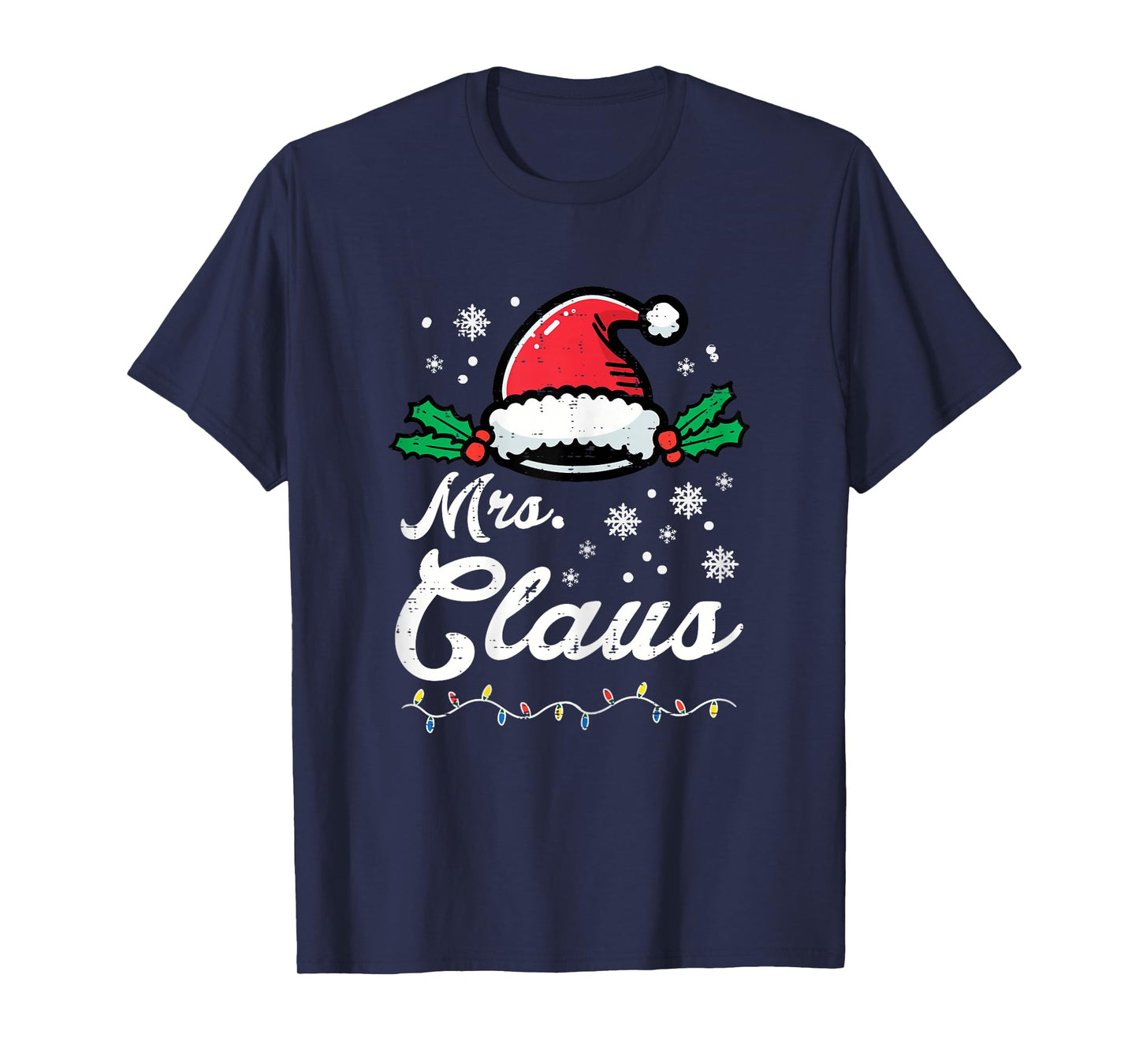 Christmas Mrs Claus Xmas Santa Family Match Mom Mama Women T-Shirt
