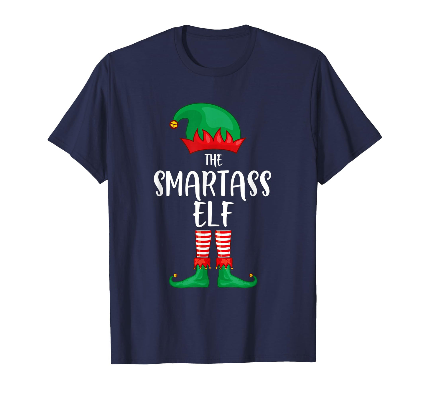 Smartass Elf Christmas Party Matching Family Group Pajama T-Shirt