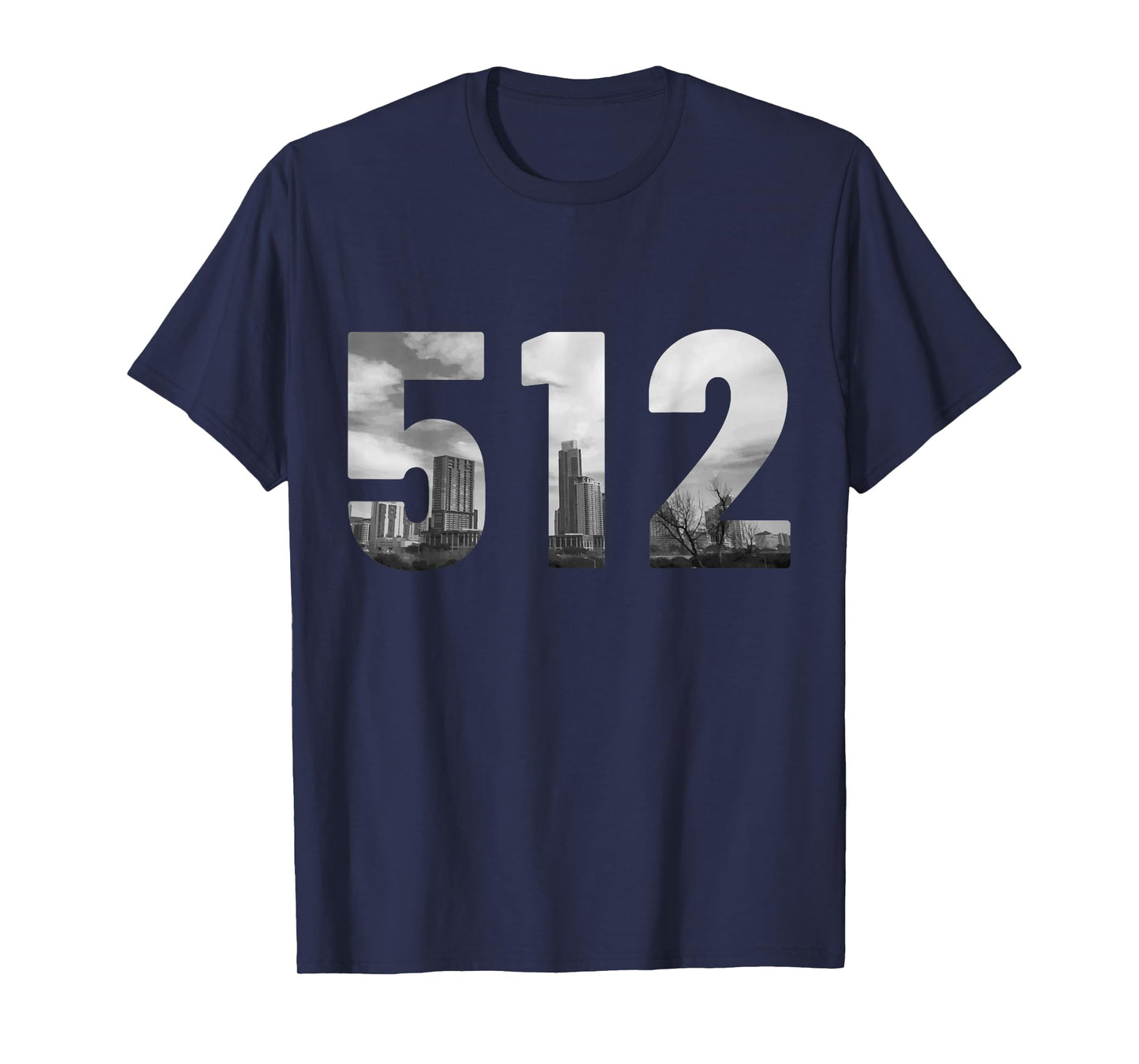Austin 512 Area Code Skyline Texas Pride Vintage T-Shirt