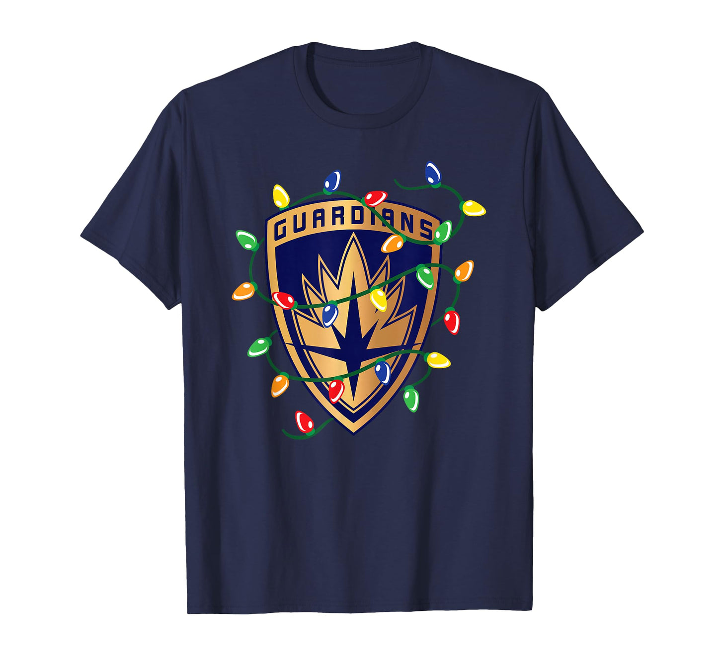 Marvel Guardians of the Galaxy Logo Holiday Christmas Lights T-Shirt