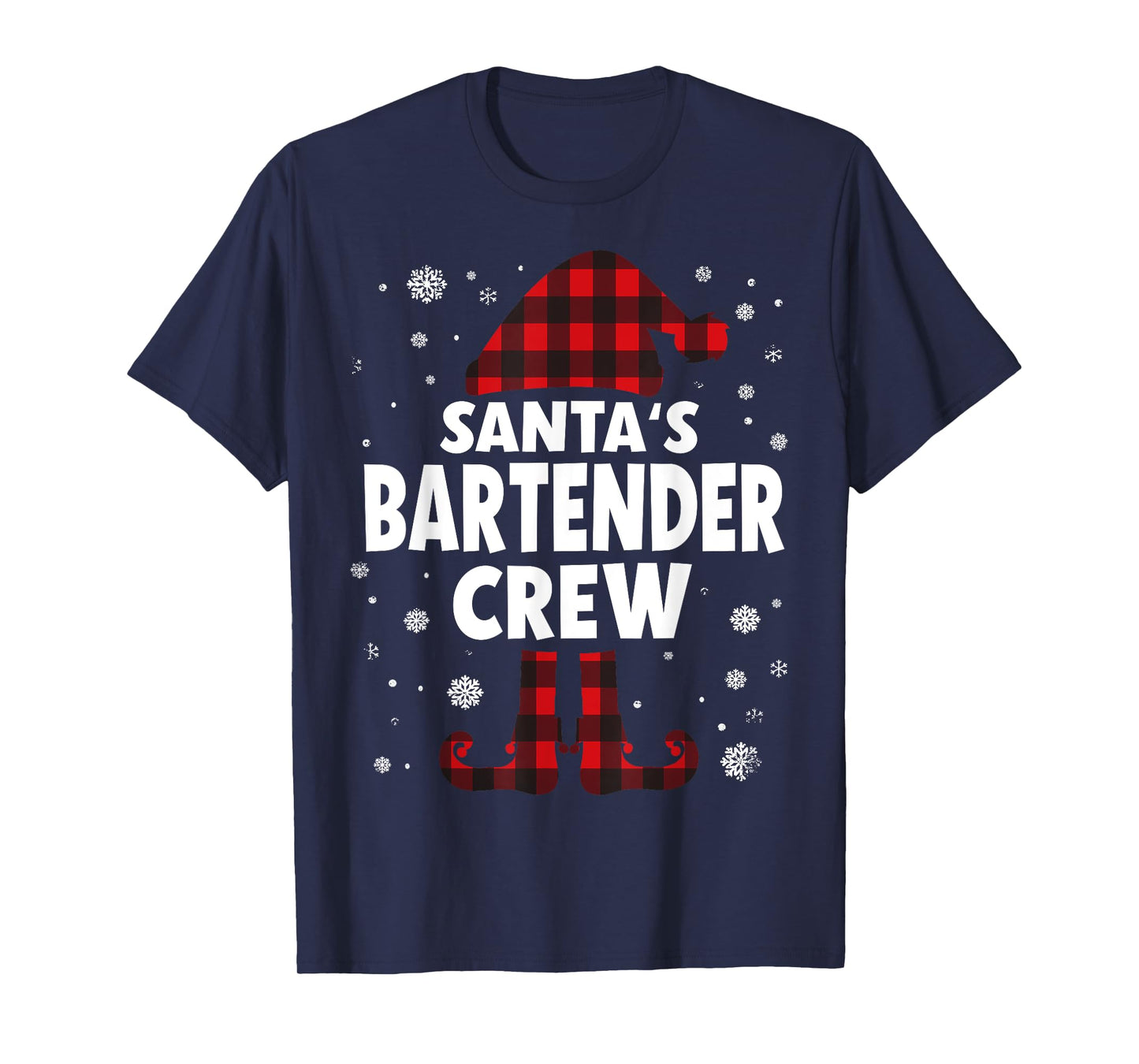 Santa's Bartender Crew Christmas T-Shirt