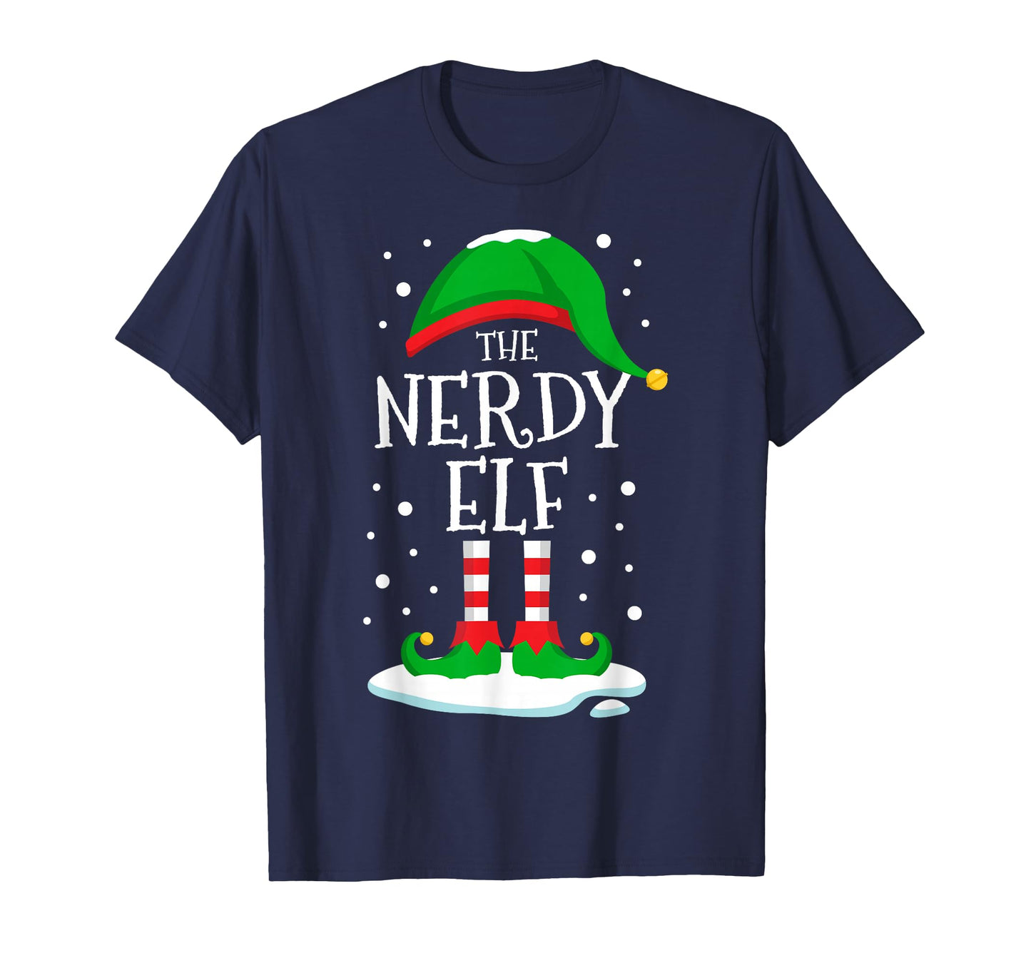 The Nerdy Elf Christmas Family Matching Xmas Group Funny T-Shirt