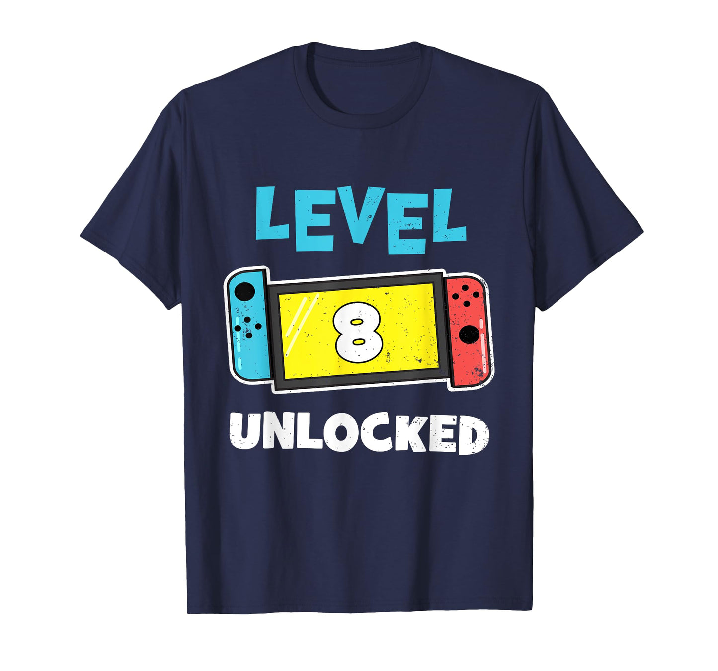 Level 8 unlocked Gamer 8th Birthday Video Game lovers T-Shirt