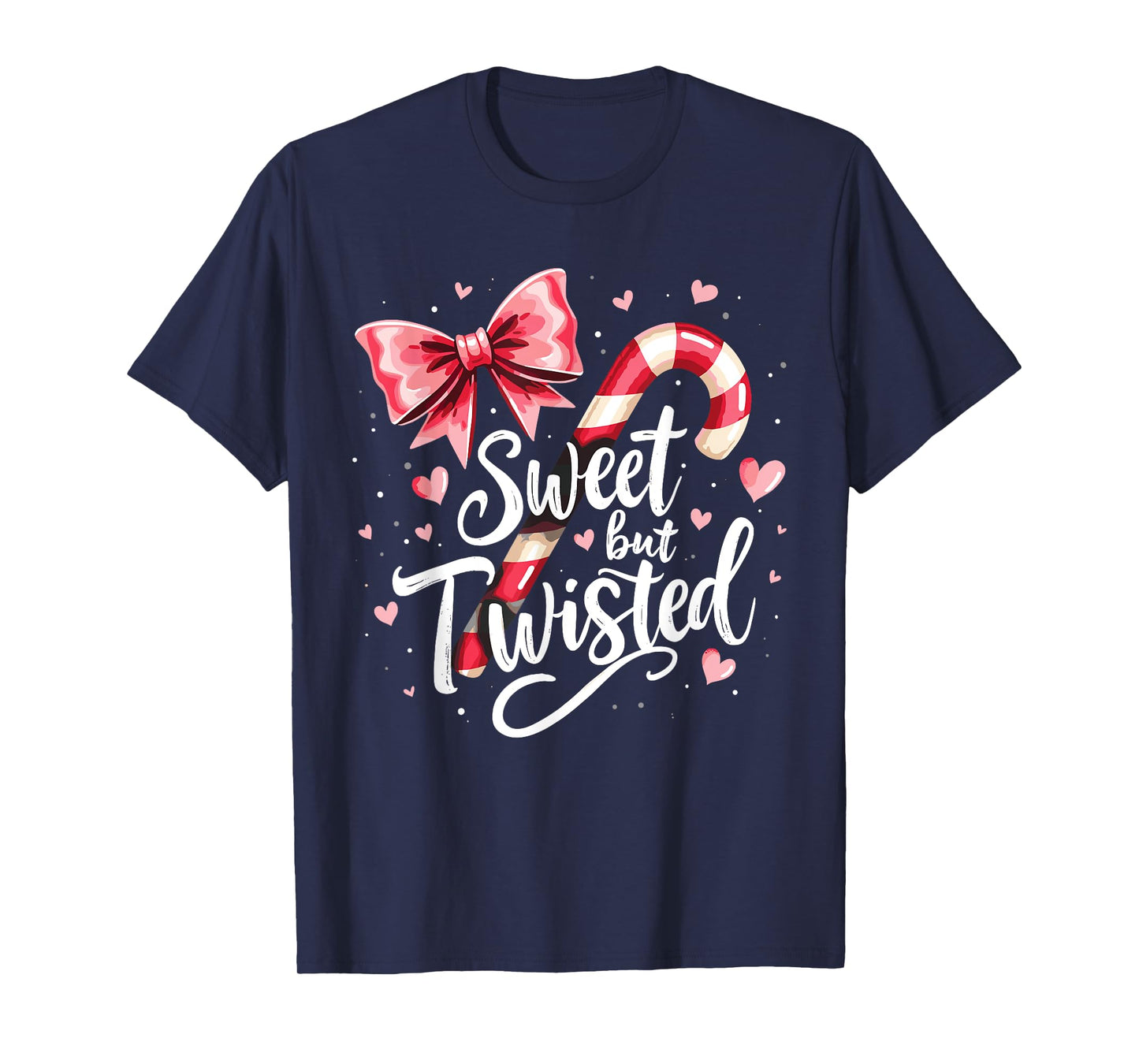 Sweet But Twisted Holiday Cheer Candy Cane Style T-Shirt