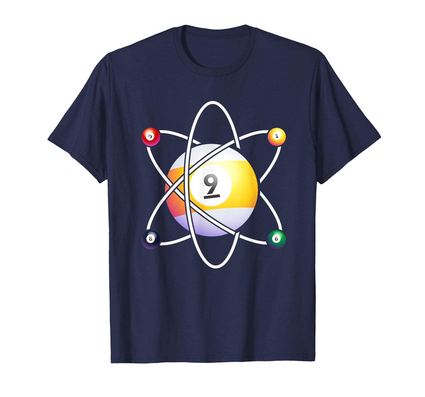 Billiards Atom Pool Table Snooker Pyramid Billiard Stick T-Shirt
