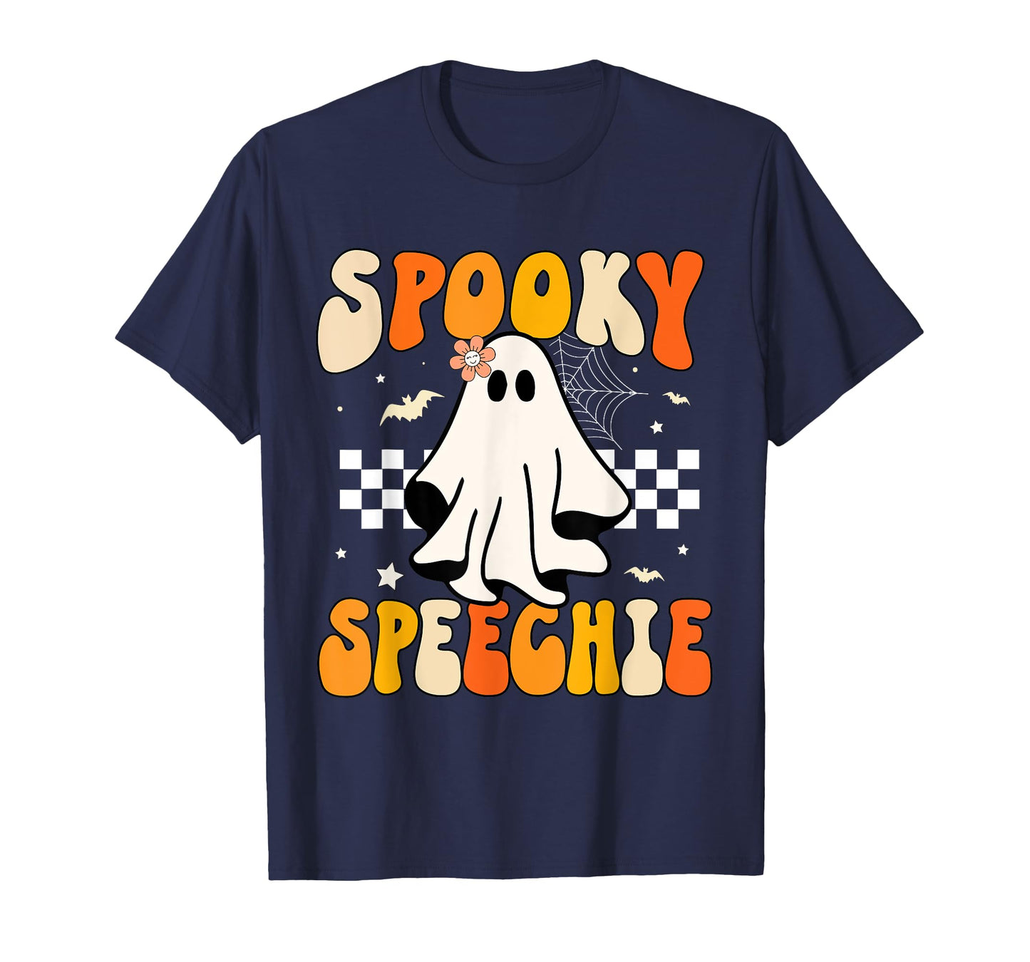 Retro Speech Therapy Halloween Spooky Speechie Language T-Shirt