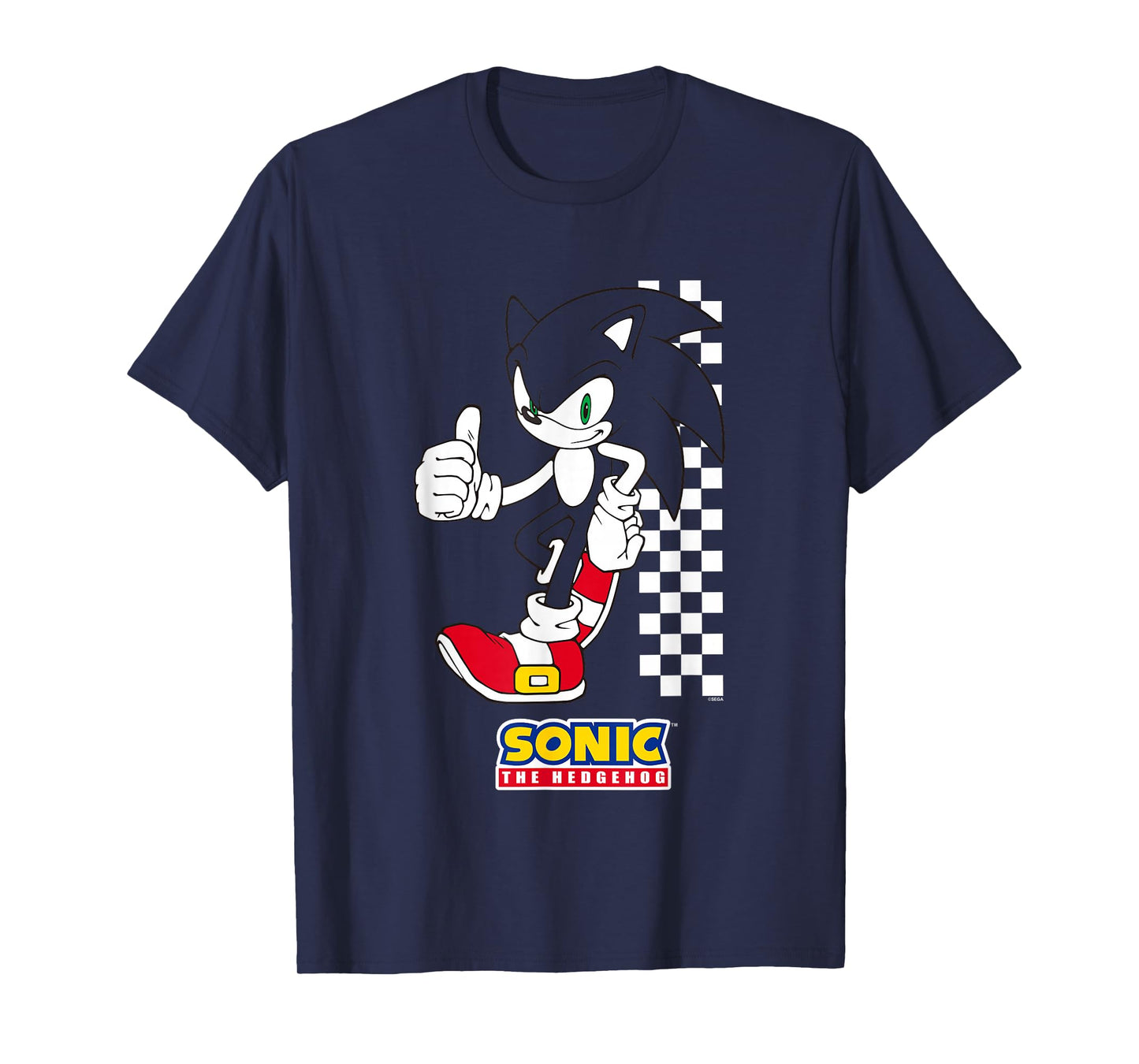 Sonic The Hedgehog Thumbs Up Leaning On Wall T-Shirt