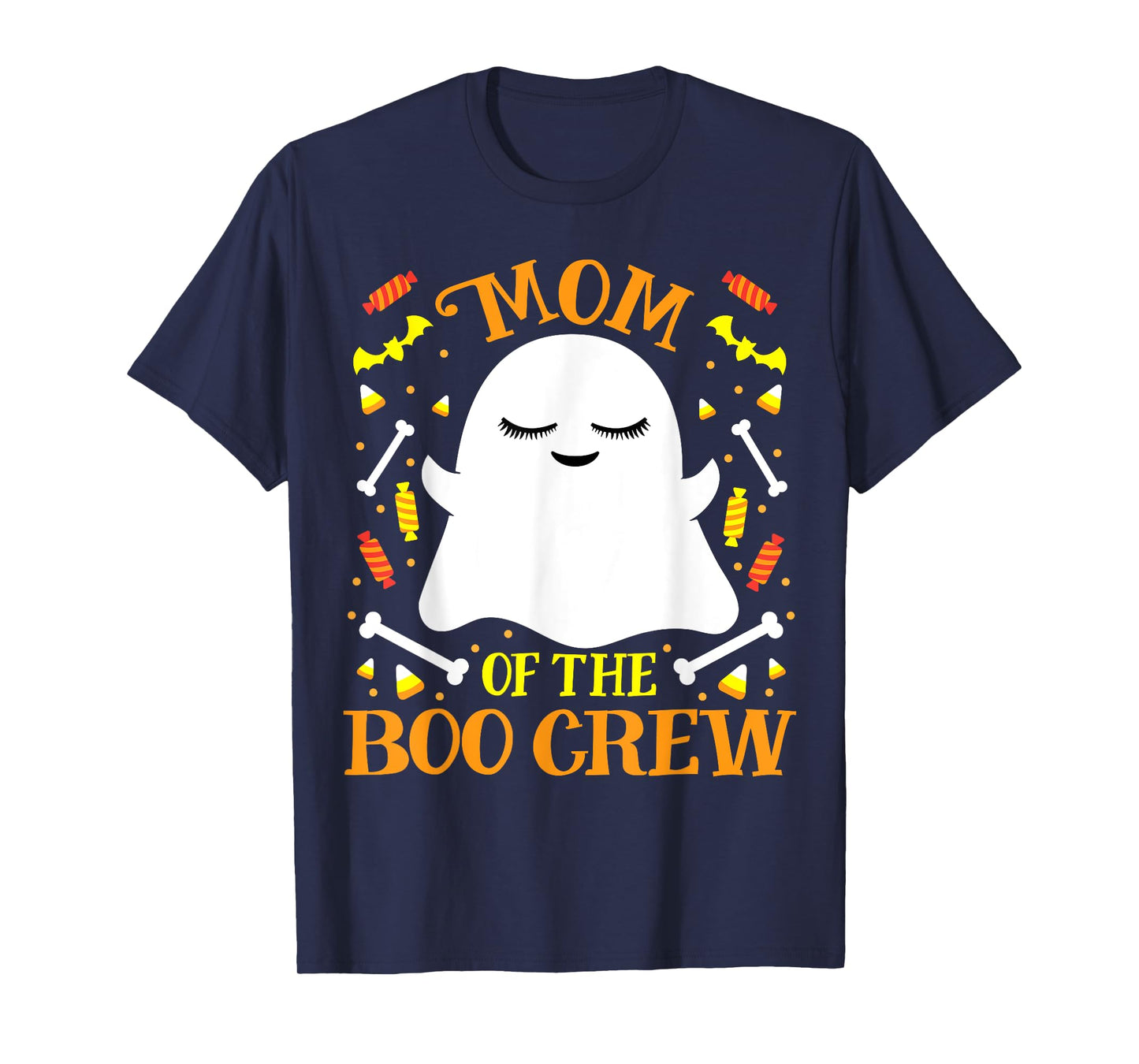 Mom Boo Crew Ghost Matching Family Set Mommy Halloween T-Shirt