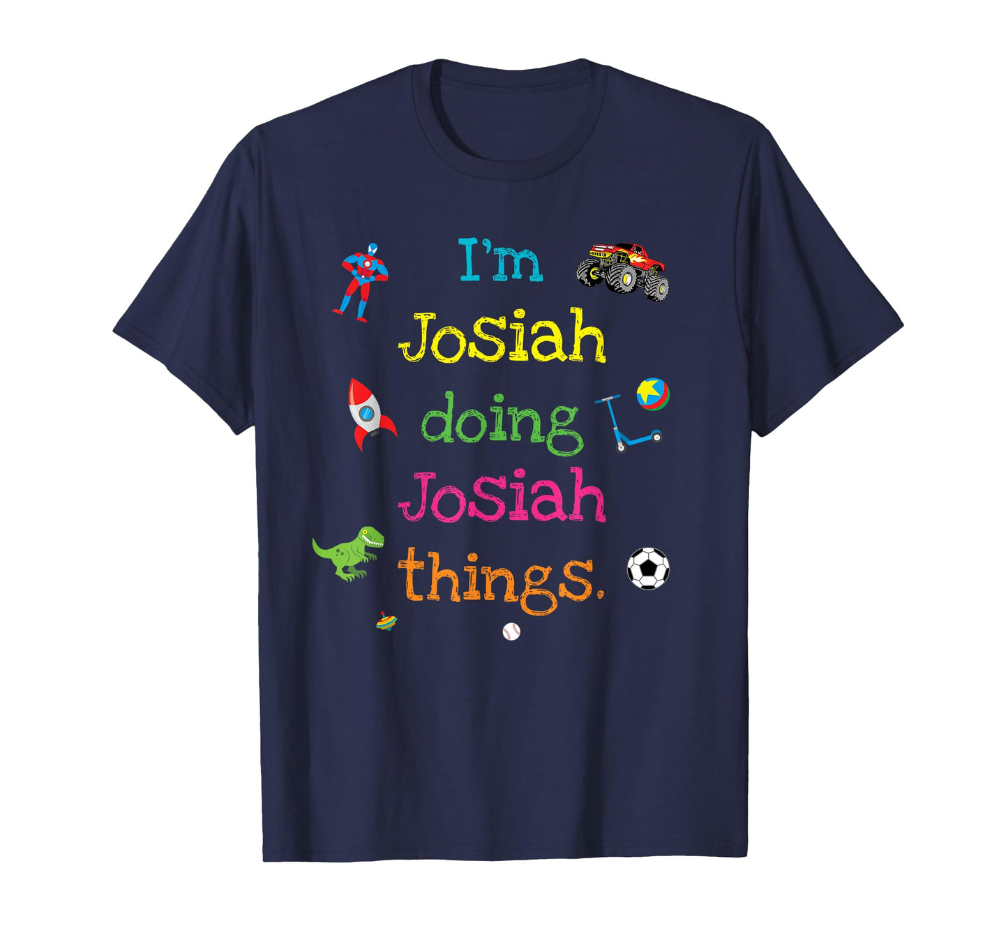 Josiah Cute Kid's Cartoon Gift For Boys Personalized T-Shirt