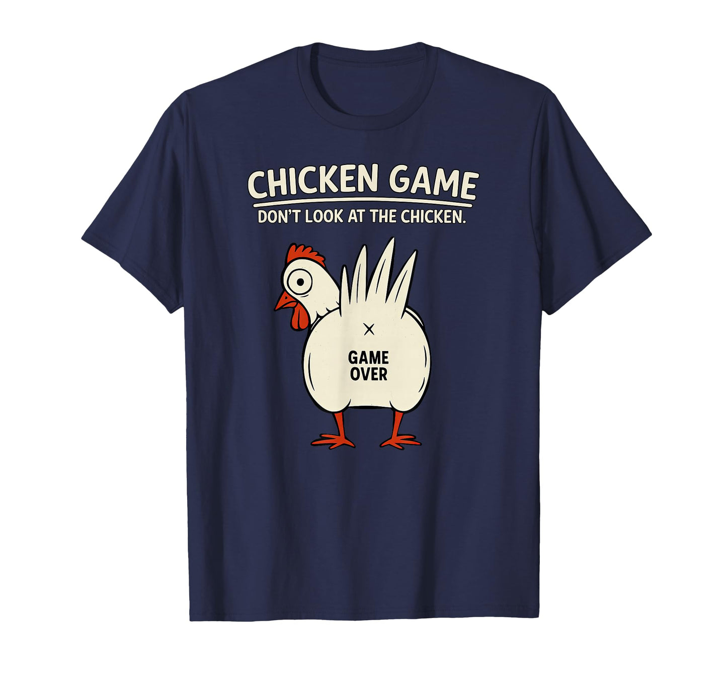 Chicken Game Men Women Teen Boys Girls Kids Graphic Funny T-Shirt