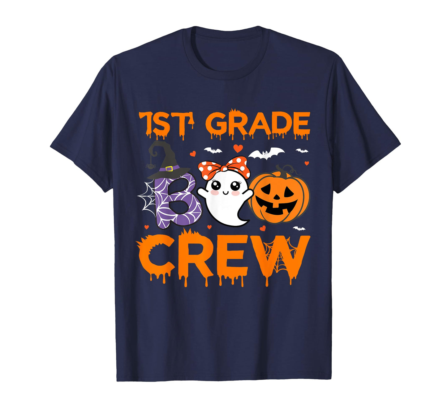 1st Grade Boo Crew Teacher Student Halloween Costume T-Shirt