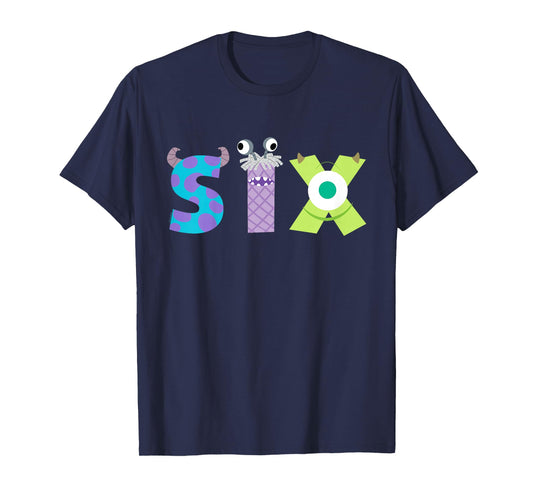 Disney & Pixar's Monsters, Inc. Numbers 6th Sixth Birthday T-Shirt