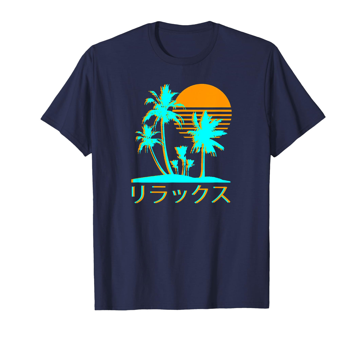 Japanese Relax Vaporwave Harajuku Graphic Design T-Shirt, Black, Small