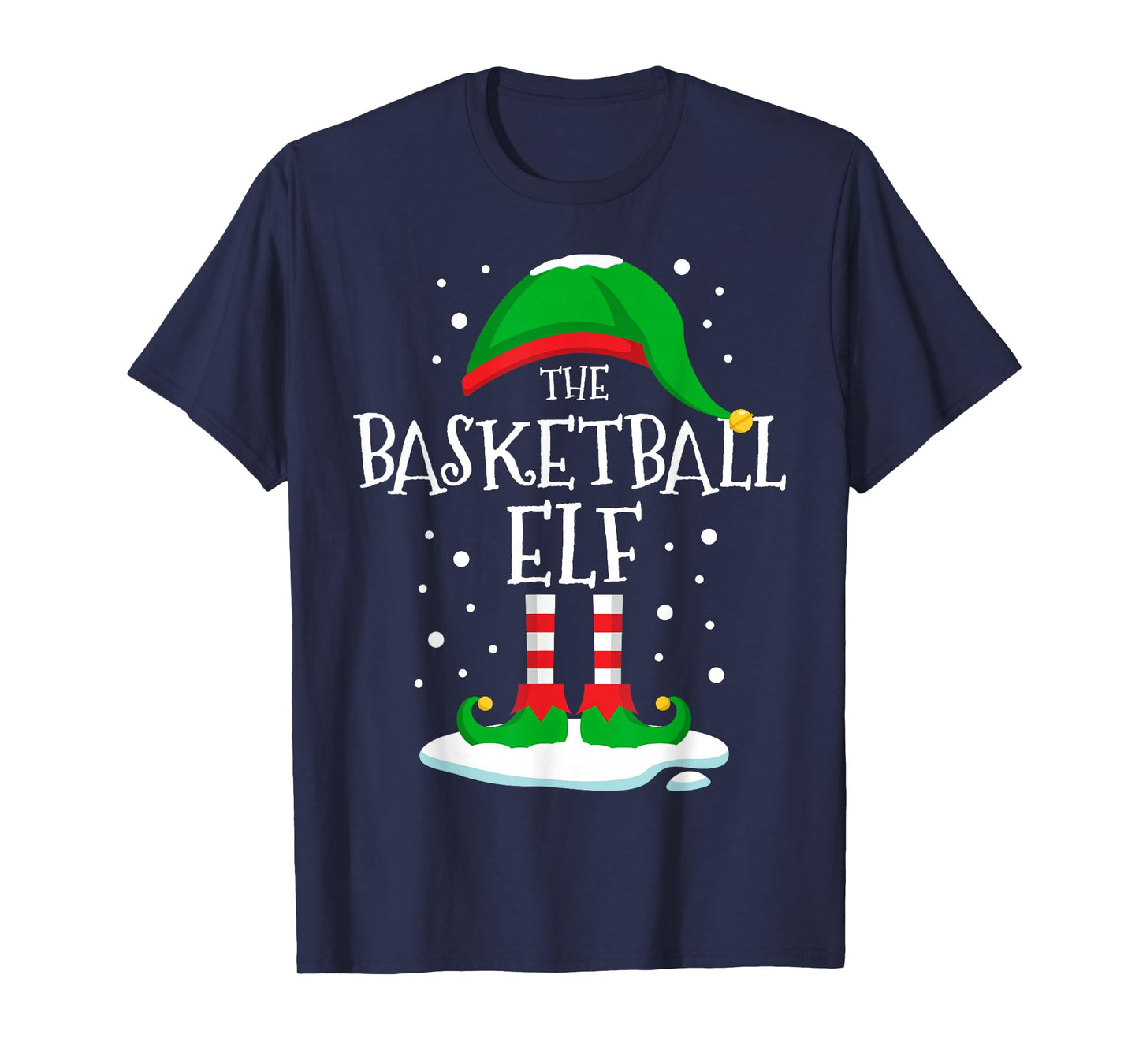 The Basketball Elf Christmas Family Matching Xmas Funny T-Shirt