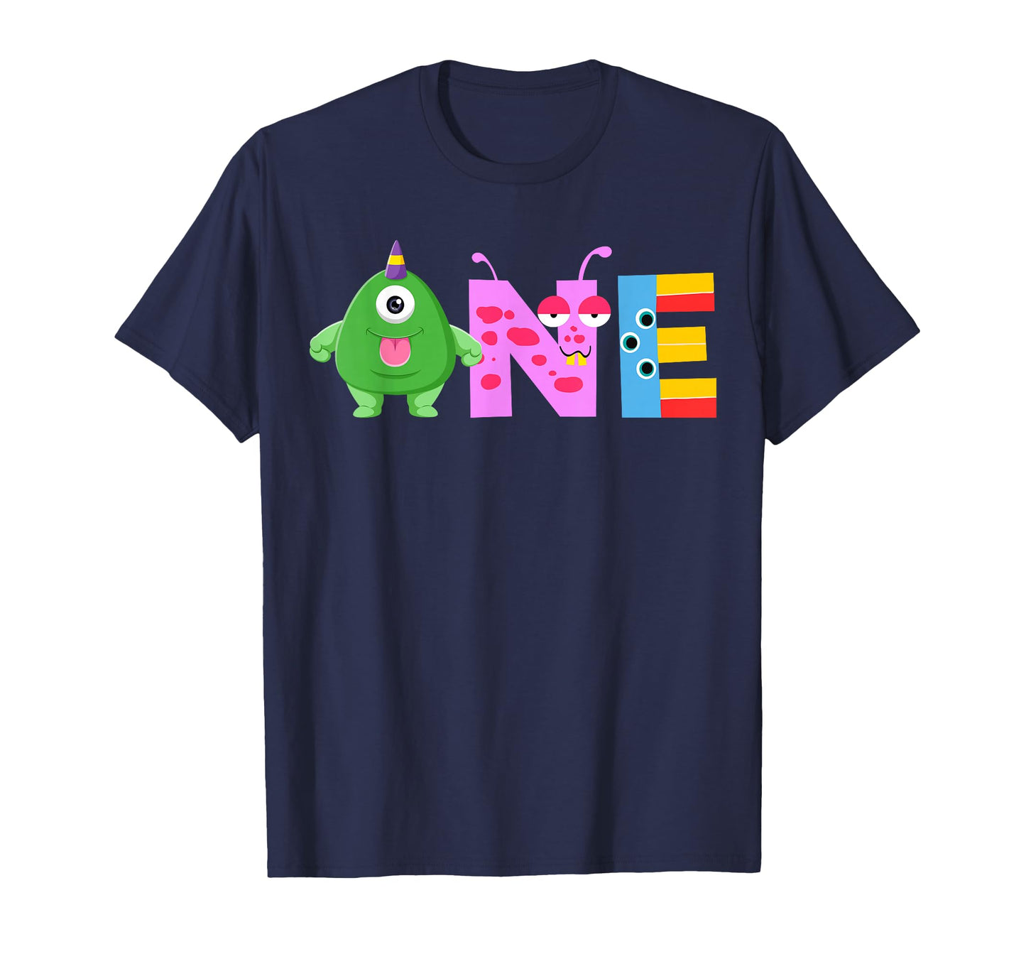 Monster One Year Old Kids 1st Birthday Party Family Monster T-Shirt
