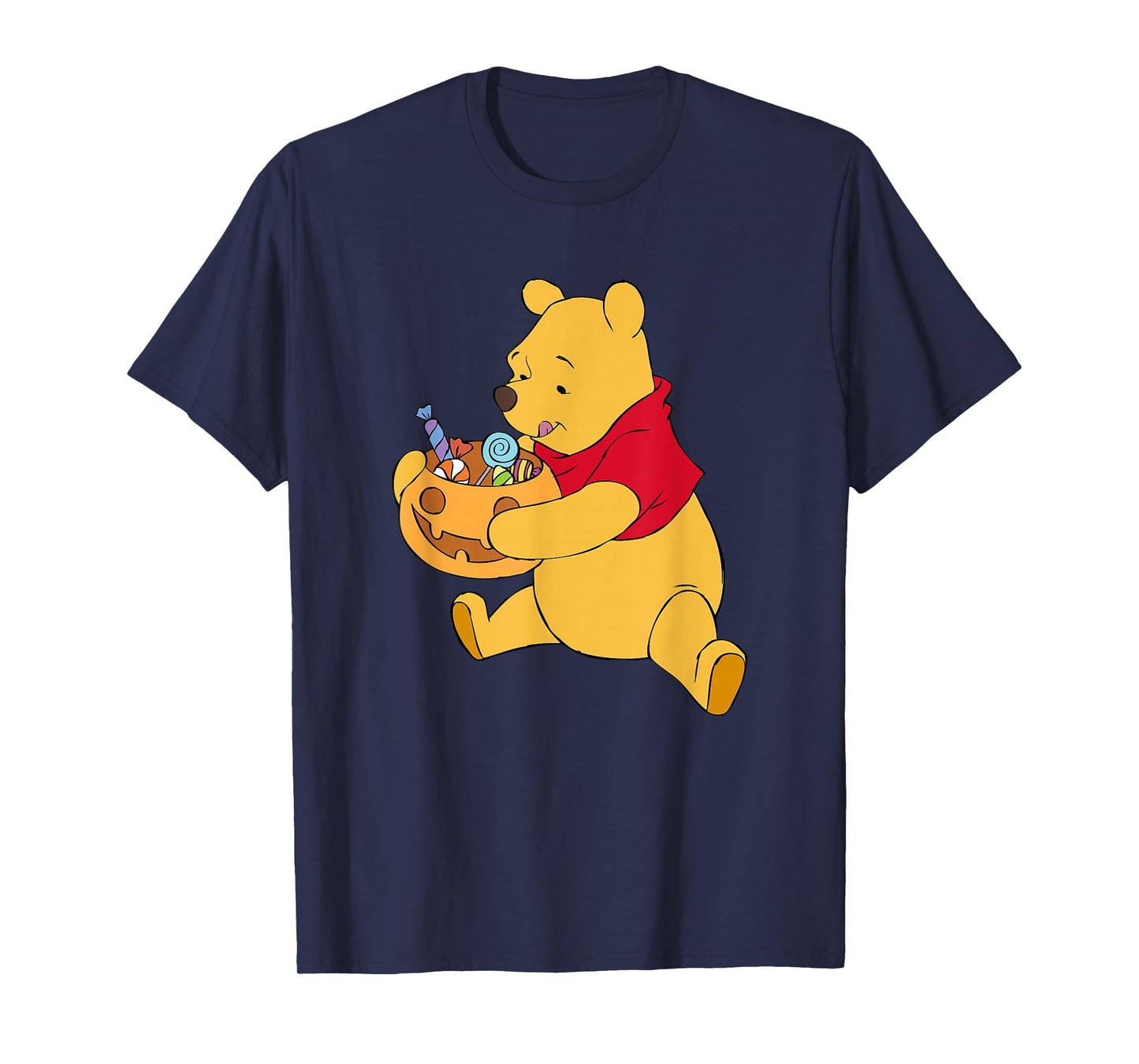 Disney Winnie The Pooh Halloween Pumpkin Candy Bowl T-Shirt