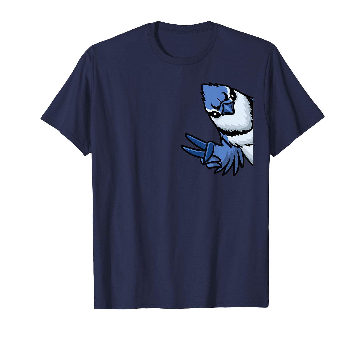 Blue Jay Bird Cyanocitta Cristata from Side T-Shirt