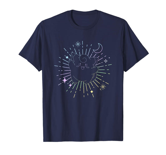 Pokémon Clefairy Metronome Outline Retro Stars T-Shirt