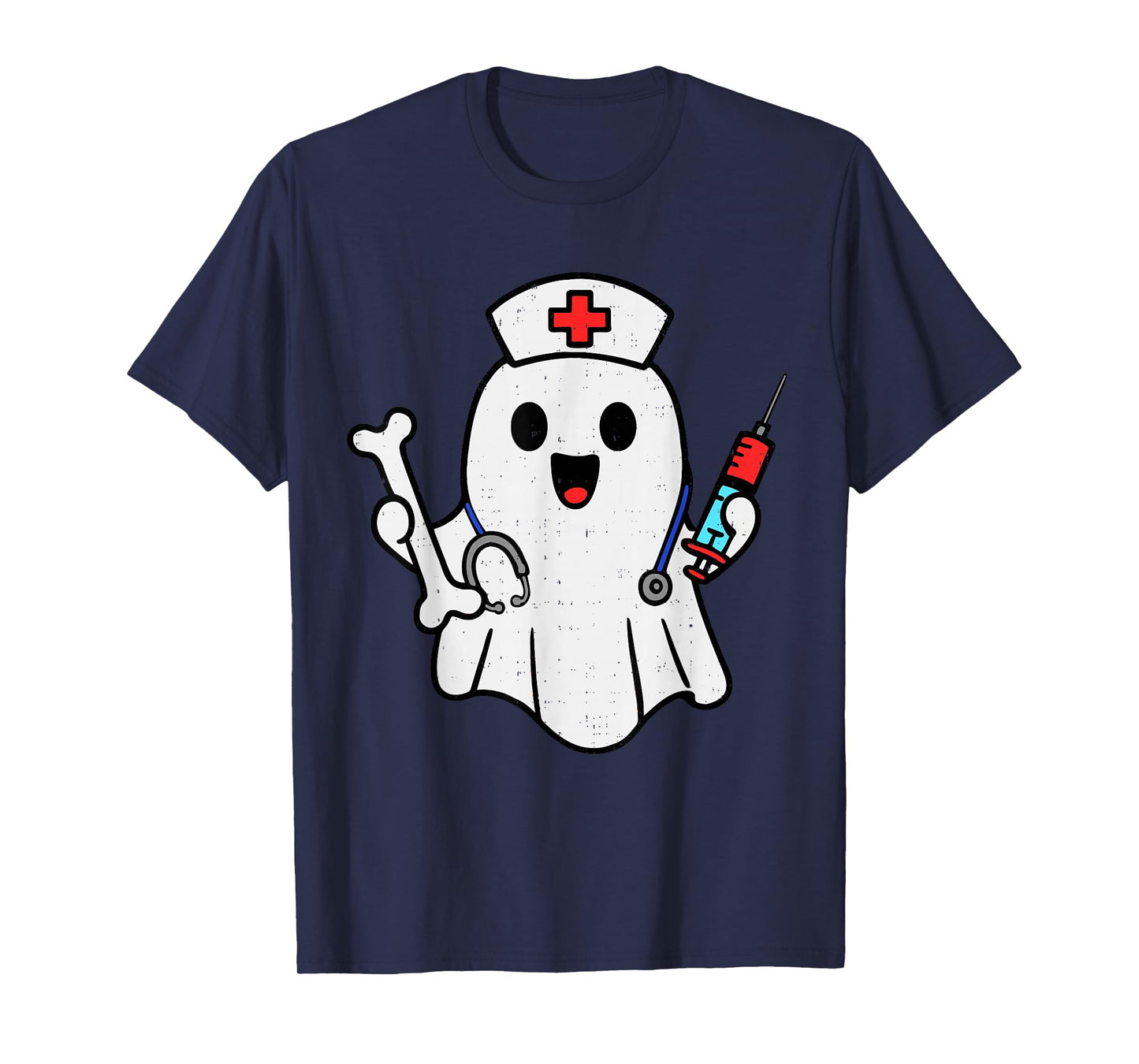 Nurse Ghost Humerus Scrub Top Halloween Healthcare RN LPN NP T-Shirt