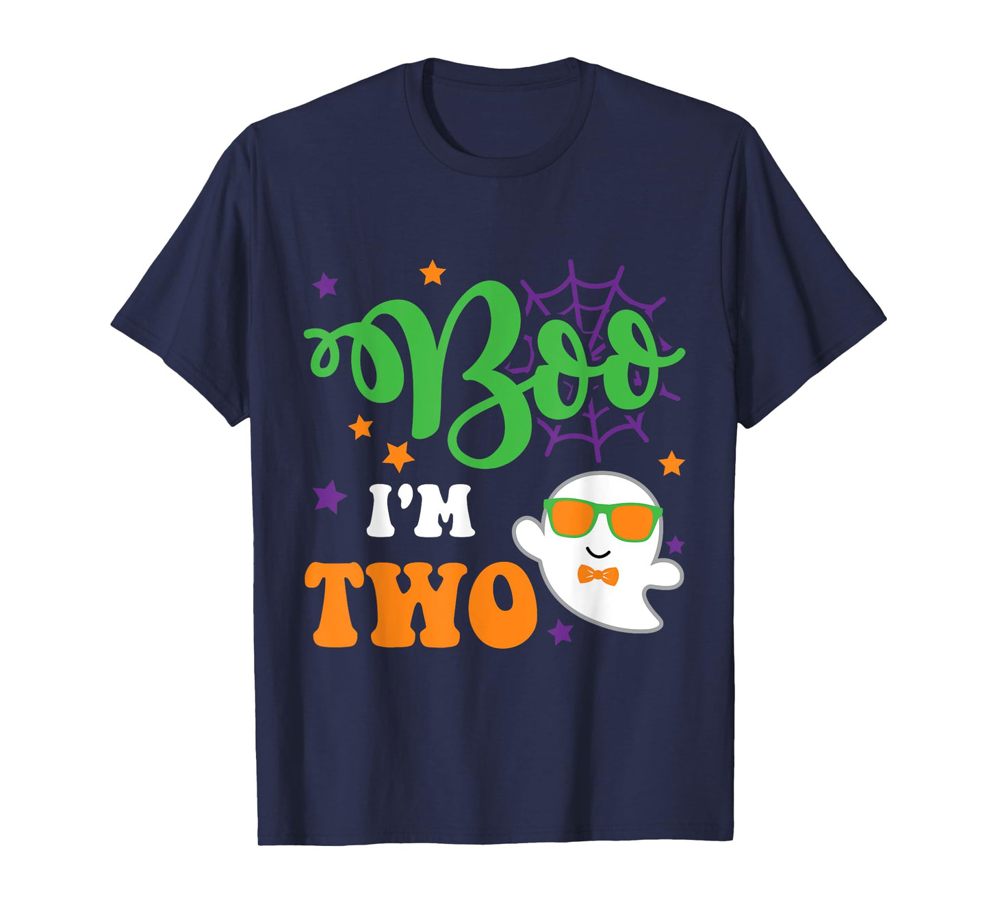 Boo I'm 2 Two Yr 2nd Birthday ghost halloween costume kids T-Shirt
